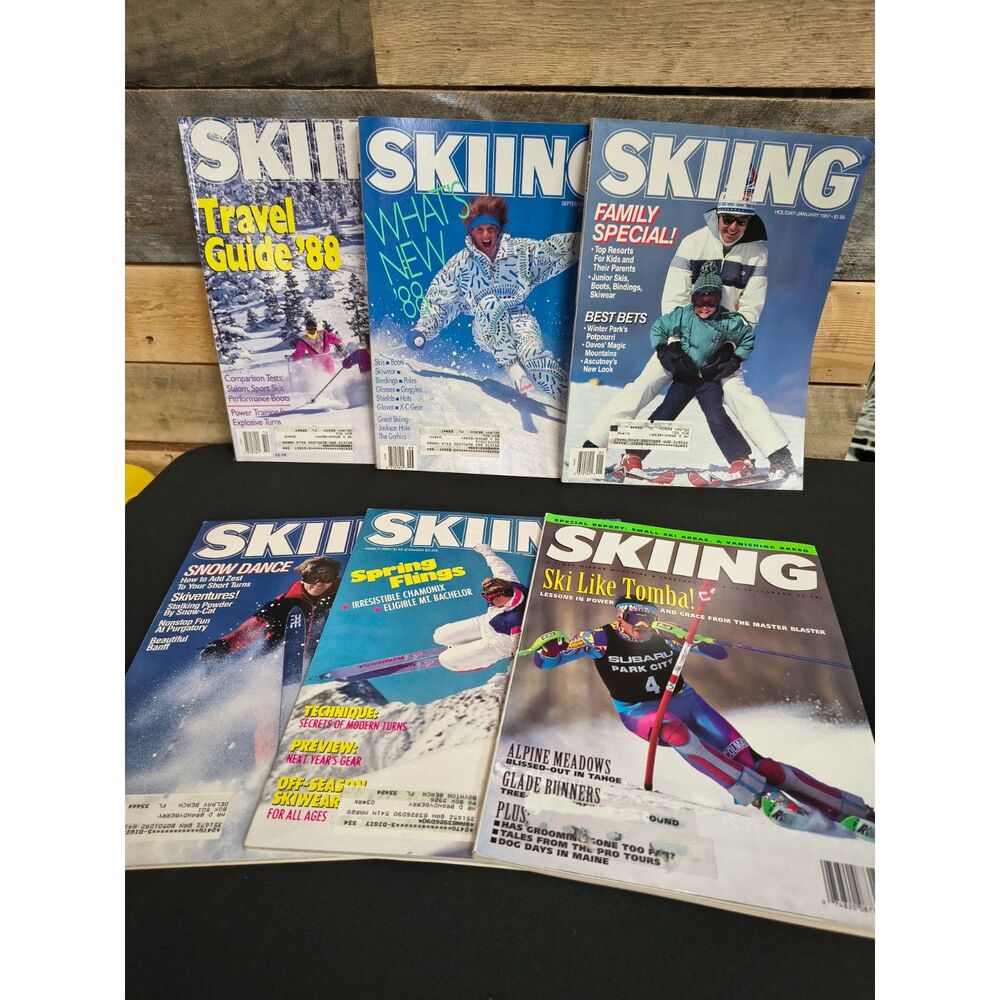 Lot of 6 VTG Magazines - Skiing (1987, 1989, 1993)